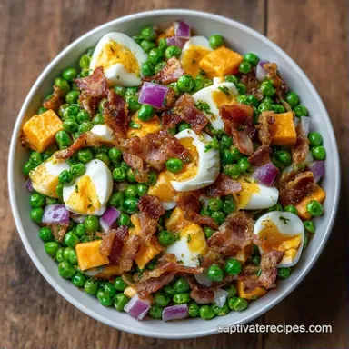 Classic Southern Pea Salad with Bacon Recipe Card