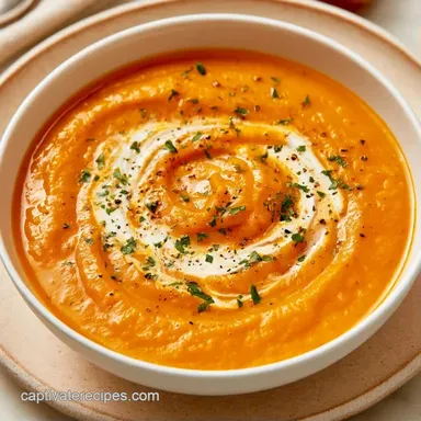 Roasted Creamy Butternut Squash Soup Recipe Card