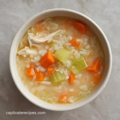 Creamy Chicken and Rice Soup in 41 Mins Recipe Card