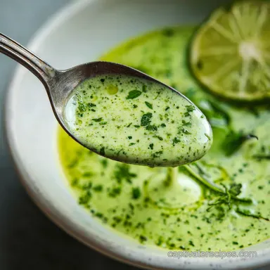 Cilantro Lime Dressing in 10 Minutes with Greek Yogurt Recipe Card