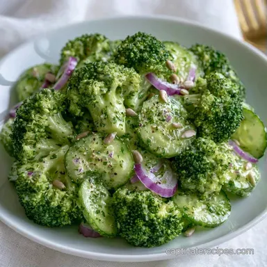 Cucumber Broccoli Salad in 25 Minutes Recipe Card