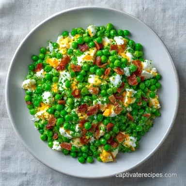 Creamy Egg Pea Salad with Bacon