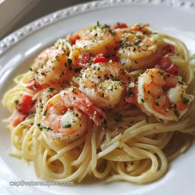 Best Creamy Garlic Shrimp Pasta Recipe in 20 Minutes Recipe Card