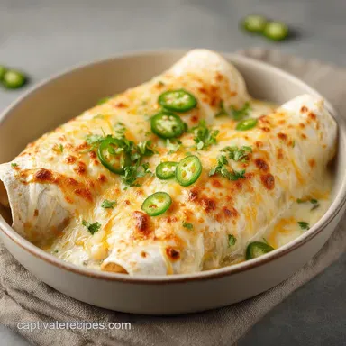 White Chicken Enchiladas in 45 Minutes Recipe Card