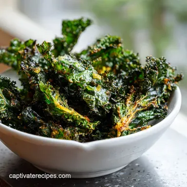 Kale Chips for 4 Servings: Crispy Baked Recipe Recipe Card
