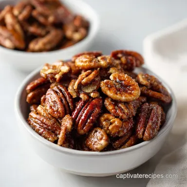 Candied Pecans Recipe: Oven Baked for 16 Servings Recipe Card