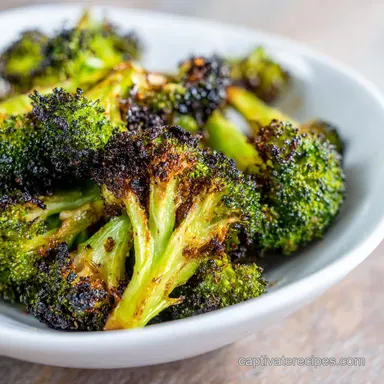 Roasted Broccoli for 4 Servings: Crispy Caramelized Florets