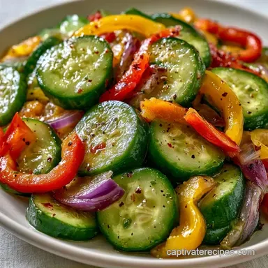 Cucumber and Bell Pepper Salad: 15 Min