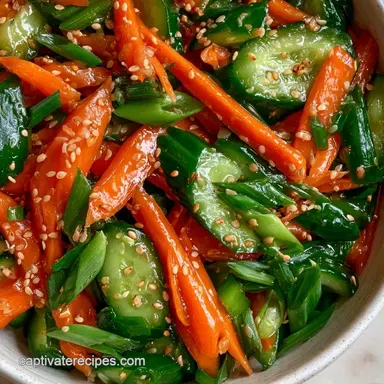 Cucumber Carrot Salad in 10 Minutes Recipe Card