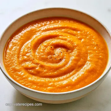 Easy Butternut Squash Soup for 6 Servings Recipe Card