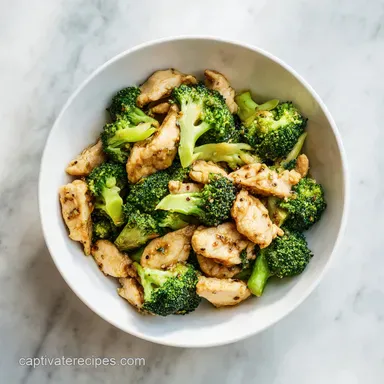Chicken and Broccoli Stir Fry for 4 Servings Recipe Card