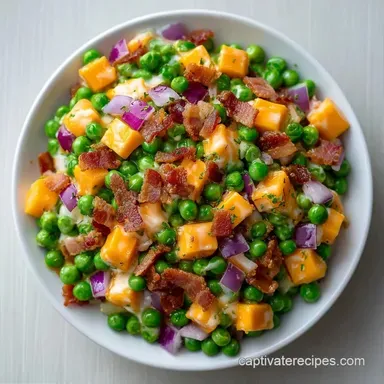 Easy English Pea Salad in 25 Minutes Recipe Card