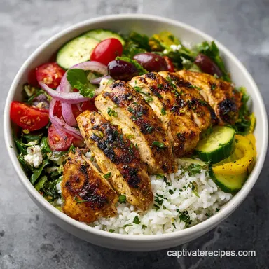 Greek Bowls Recipe: Juicy Chicken in 40 Minutes Recipe Card