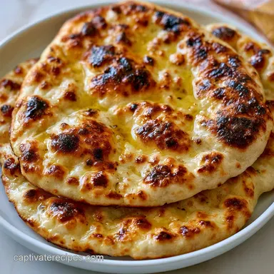 Easy Naan Bread in 55 Minutes Recipe Card