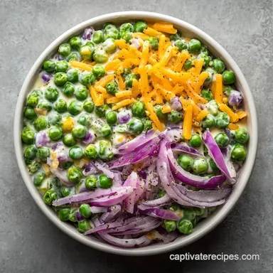 Easy Pea Salad Side Dish in 15 Minutes Recipe Card