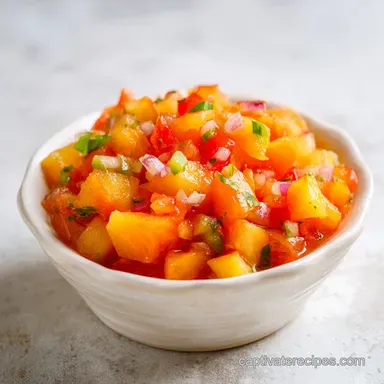 Fresh Peach Salsa Recipe in 15 Minutes Recipe Card
