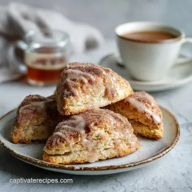 Cinnamon Sugar Scones: Crispy Baked in 30 Minutes Recipe Card