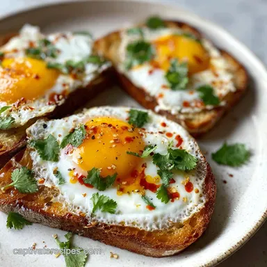 French Baked Eggs on Toast: Oven-Only Crispy Baked