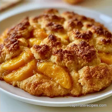 Peach Cobbler with Maple Syrup: Golden