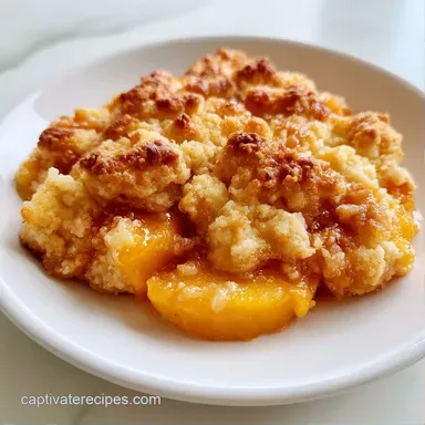 Fresh Peach Cobbler Recipe for 7 Servings Recipe Card