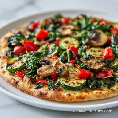 Garden Vegetable Flatbread Pizza for 4 Recipe Card