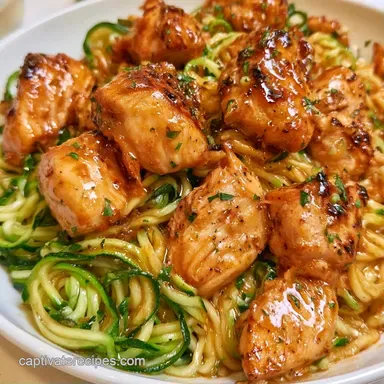 Garlic Chicken Zoodles in 25 Minutes Recipe Card