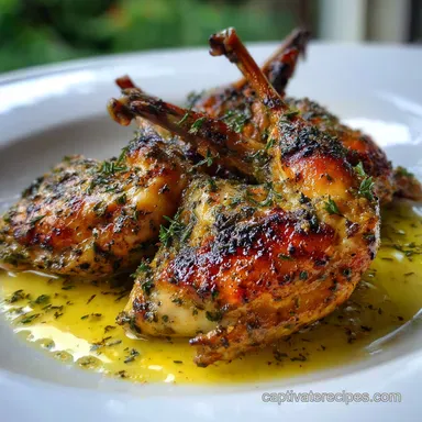 Garlic Herb Butter Roasted Quail Ready in 35 Minutes Recipe Card