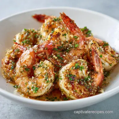 Garlic Parmesan Roasted Shrimp in 18 Minutes Recipe Card