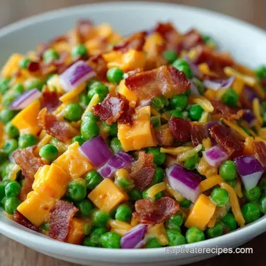 Grandmas Creamy Pea Salad in 15 Minutes Recipe Card