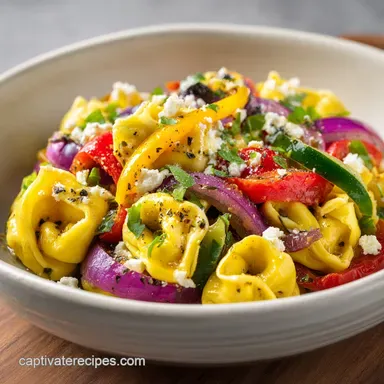 Greek Tortellini Salad for 8 Servings