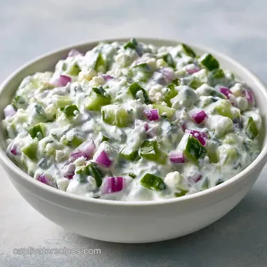 Greek Yogurt Cucumber Salad with Feta Recipe Card