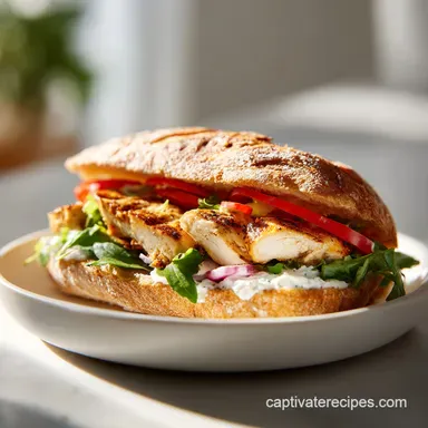 Grilled Chicken Sandwich in 20 Minutes for 4 Servings