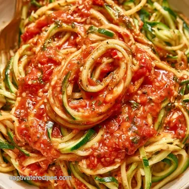 Marinara Zoodles in 25 Minutes Recipe Card