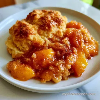 Peach Cobbler: Golden and Crisp Recipe Card
