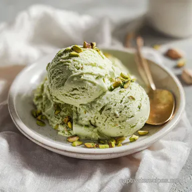 Pistachio Ice Cream Recipe for 8 Servings Creamy and Silky