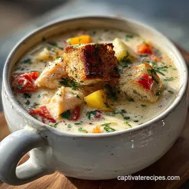 Ina Garten Fish Chowder: Silky Creamy Seafood Chowder Recipe Card