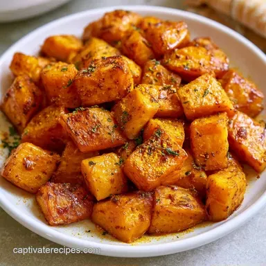Indian Spiced Butternut Squash for 4 Recipe Card