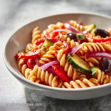 Pasta Salad Recipe for 10 Servings Recipe Card