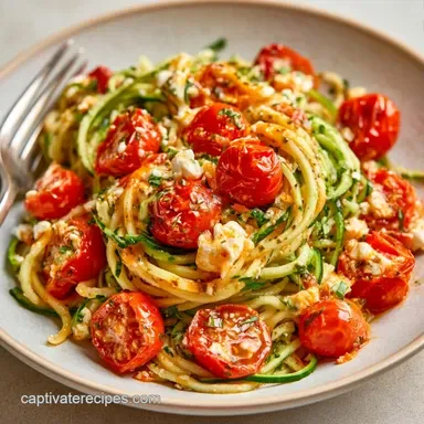 Keto Baked Feta Pasta for 4 Servings Recipe Card