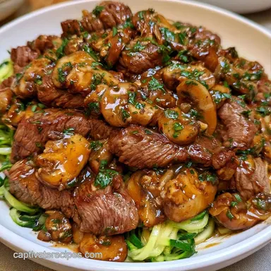 Beef Stroganoff in 25 Minutes Recipe Card
