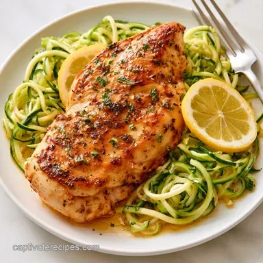 Lemon Chicken Zoodles in 25 Minutes Recipe Card