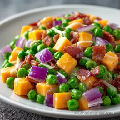Light Pea Salad Recipe in 15 Minutes Recipe Card