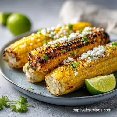 Mexican Corn Recipe: Creamy Pan-Seared Side for 4 Servings Recipe Card