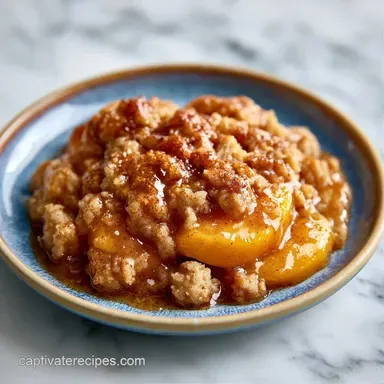 Peach Cobbler in 5 Minutes Recipe Card