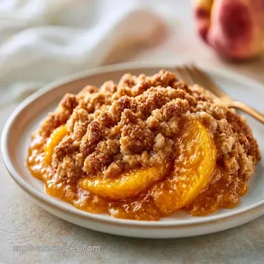 Oatmeal Peach Cobbler Recipe for 8 Recipe Card