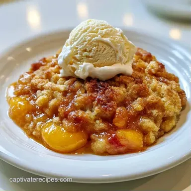 Fresh Peach Cobbler Recipe Recipe Card
