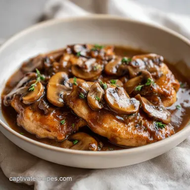 Olive Garden Chicken Marsala in 30 Min Recipe Card