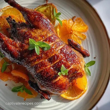 Orange Maple Roast Duck: Crispy Baked Recipe Card