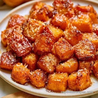 Crispy Parmesan Roasted Butternut Squash Recipe Card