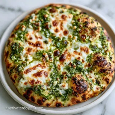 Pesto Goat Cheese Flatbread in 30 Minutes Recipe Card